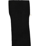 Black Cotton Ribbed Logo Over The Calf Women Socks