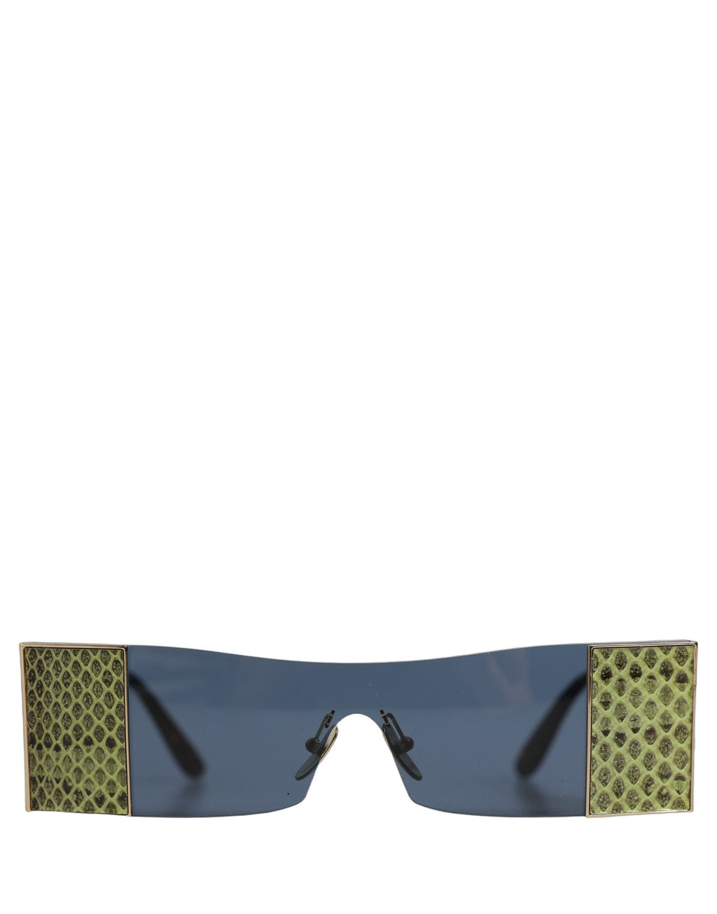 Gold Metal DG2263 Rectangle Snakeskin Frame Sunglasses