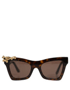 Brown DG4434 Accent Havana Acetate Frame Sunglasses