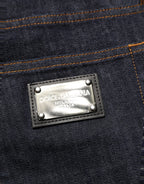 Dark Gray Cotton Slim Fit Men Denim Jeans