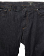 Dark Gray Cotton Slim Fit Men Denim Jeans