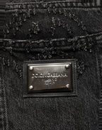 Dark Gray Cotton WideLeg Oversize Denim Jeans