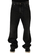 Dark Gray Cotton WideLeg Oversize Denim Jeans
