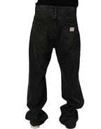 Dark Gray Cotton WideLeg Oversize Denim Jeans