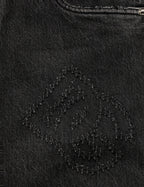 Dark Gray Cotton WideLeg Oversize Denim Jeans