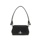 Black Polyurethane Shoulder Bag