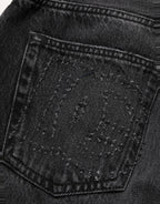Dark Gray Cotton WideLeg Oversize Denim Jeans