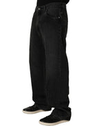 Dark Gray Cotton WideLeg Oversize Denim Jeans