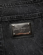 Dark Gray Cotton WideLeg Oversize Denim Jeans