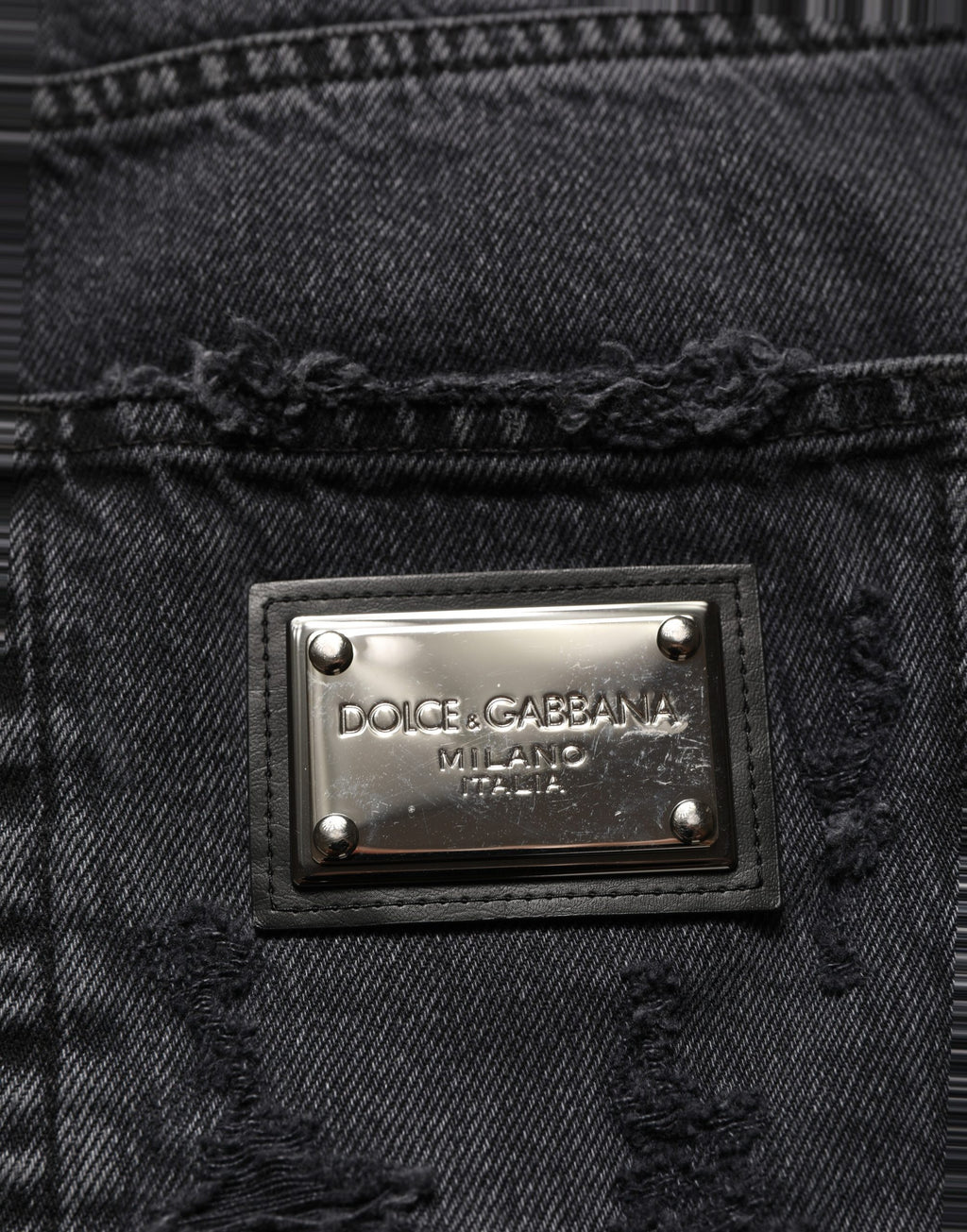 Dark Gray Cotton Ripped Men Denim Jeans