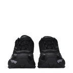 Black Fabric Chunky Sneakers