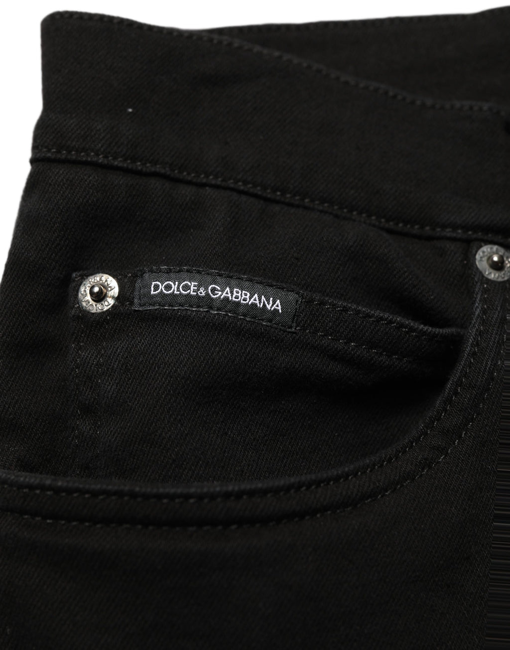 Black CottonStretch Regular Skinny Denim Jeans