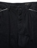 Black Cotton Stretch Straight Men Denim Jeans