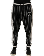 Black Striped DG Patch Men Sweatpants Pants