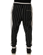 Black Striped DG Patch Men Sweatpants Pants