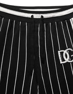 Black Striped DG Patch Men Sweatpants Pants