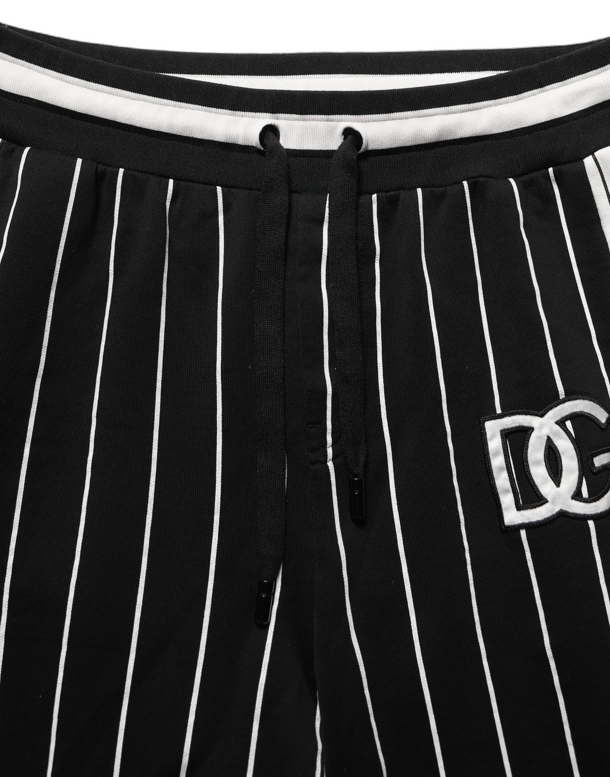 Black Striped DG Patch Men Sweatpants Pants