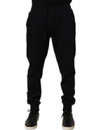 Blue Cotton Drawstring Jogger Trouser Pants