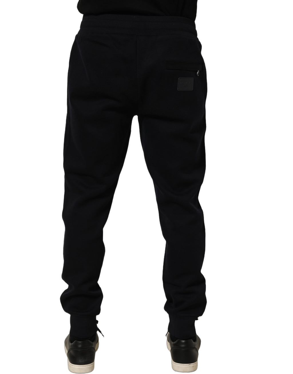 Blue Cotton Drawstring Jogger Trouser Pants
