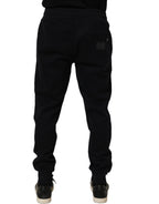 Blue Cotton Drawstring Jogger Trouser Pants