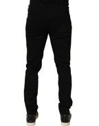 Black Cotton Stretch Skinny Denim Trouser Jeans