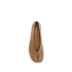 Beige Lamb Ovis Aries Ballet Flats