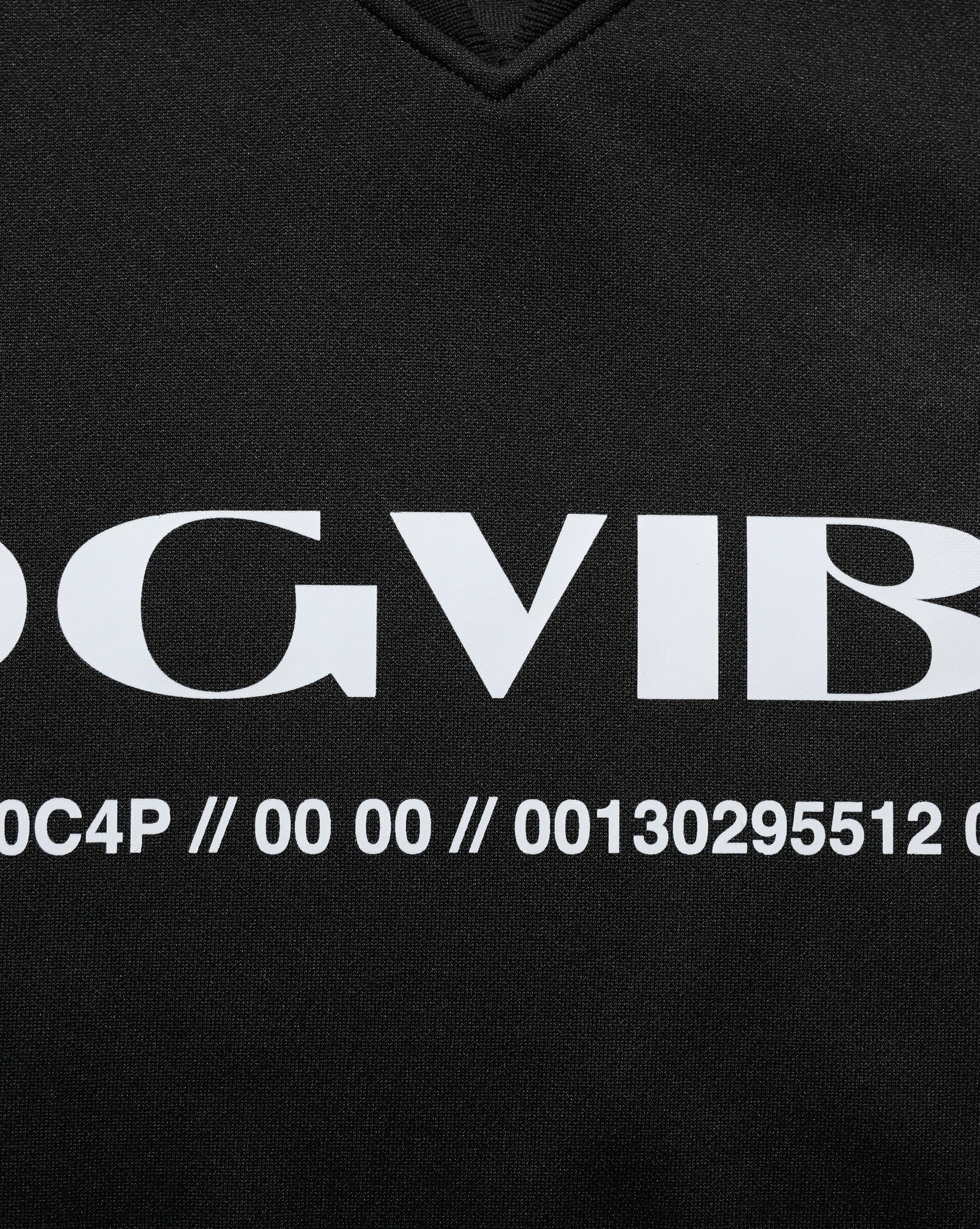 Black Polyester DGVIB3 Oversized Jersey T-shirt