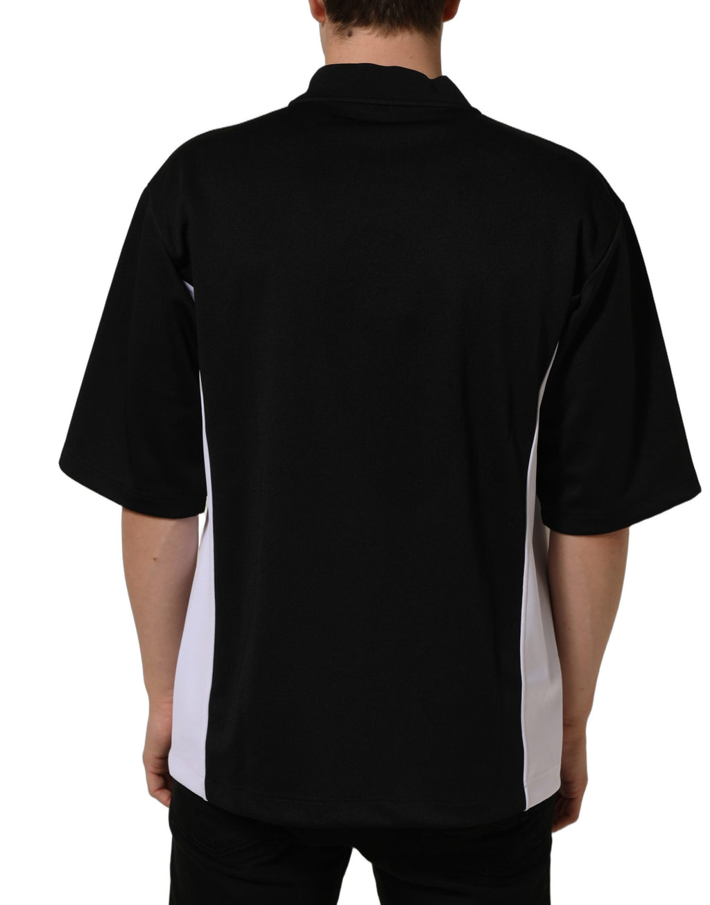 Black Polyester DGVIB3 Oversized Jersey T-shirt