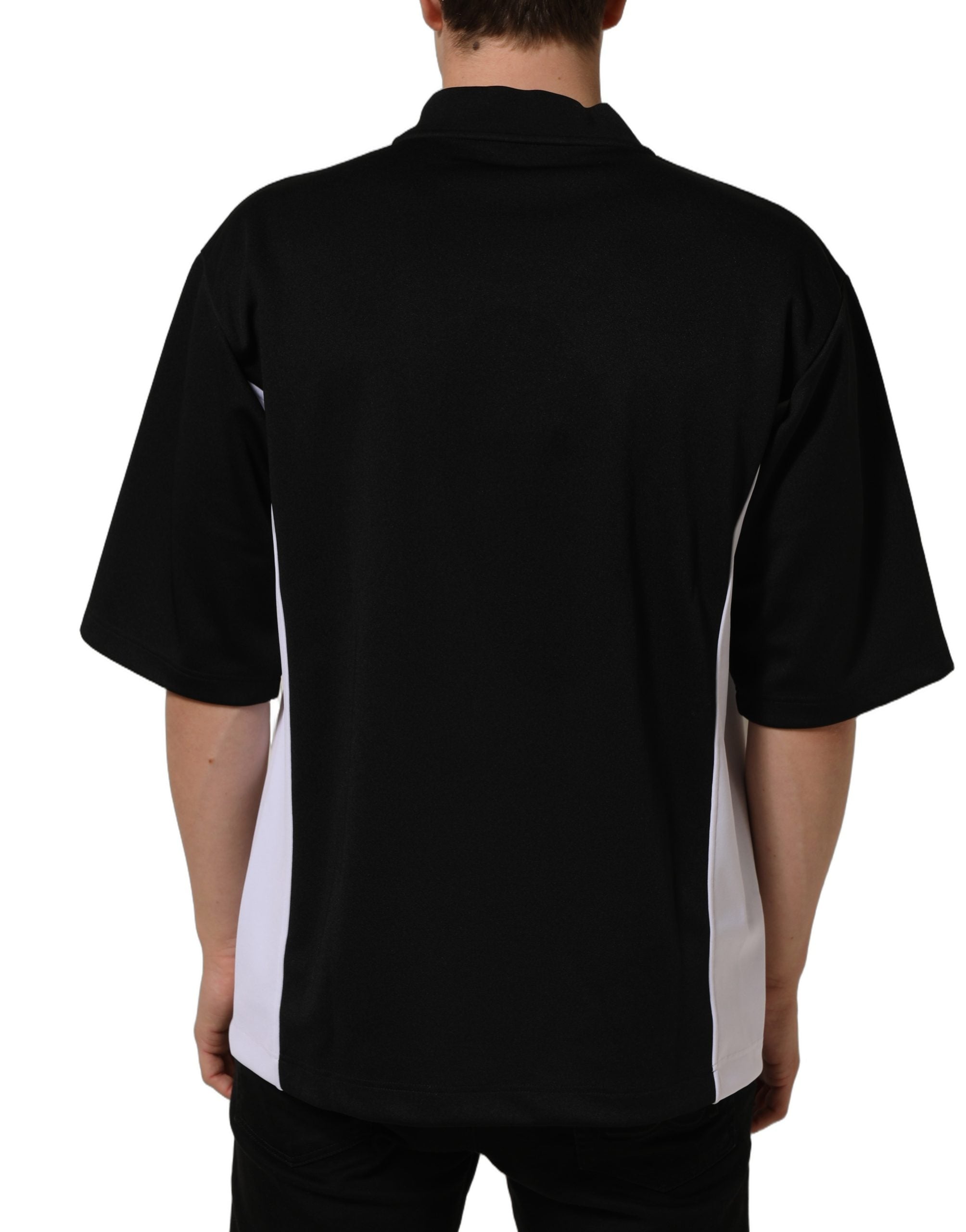 Black Polyester DGVIB3 Oversized Jersey T-shirt