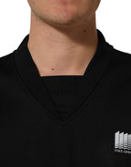Black Polyester DGVIB3 Oversized Jersey T-shirt