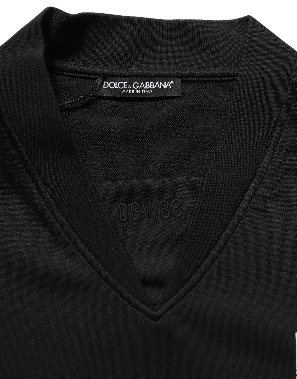 Black Polyester DGVIB3 Oversized Jersey T-shirt
