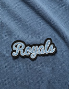 Blue Cotton Collared Short Sleeves T-shirt