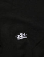 Black Crown Short Sleeved Henley Men T-shirt