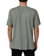 Green Cotton Short Sleeve Crew Neck T-shirt
