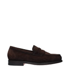 Brown Leather Slip-On Loafers