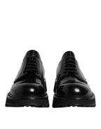 Black Calf Leather Hi-Trekking Derby Shoes