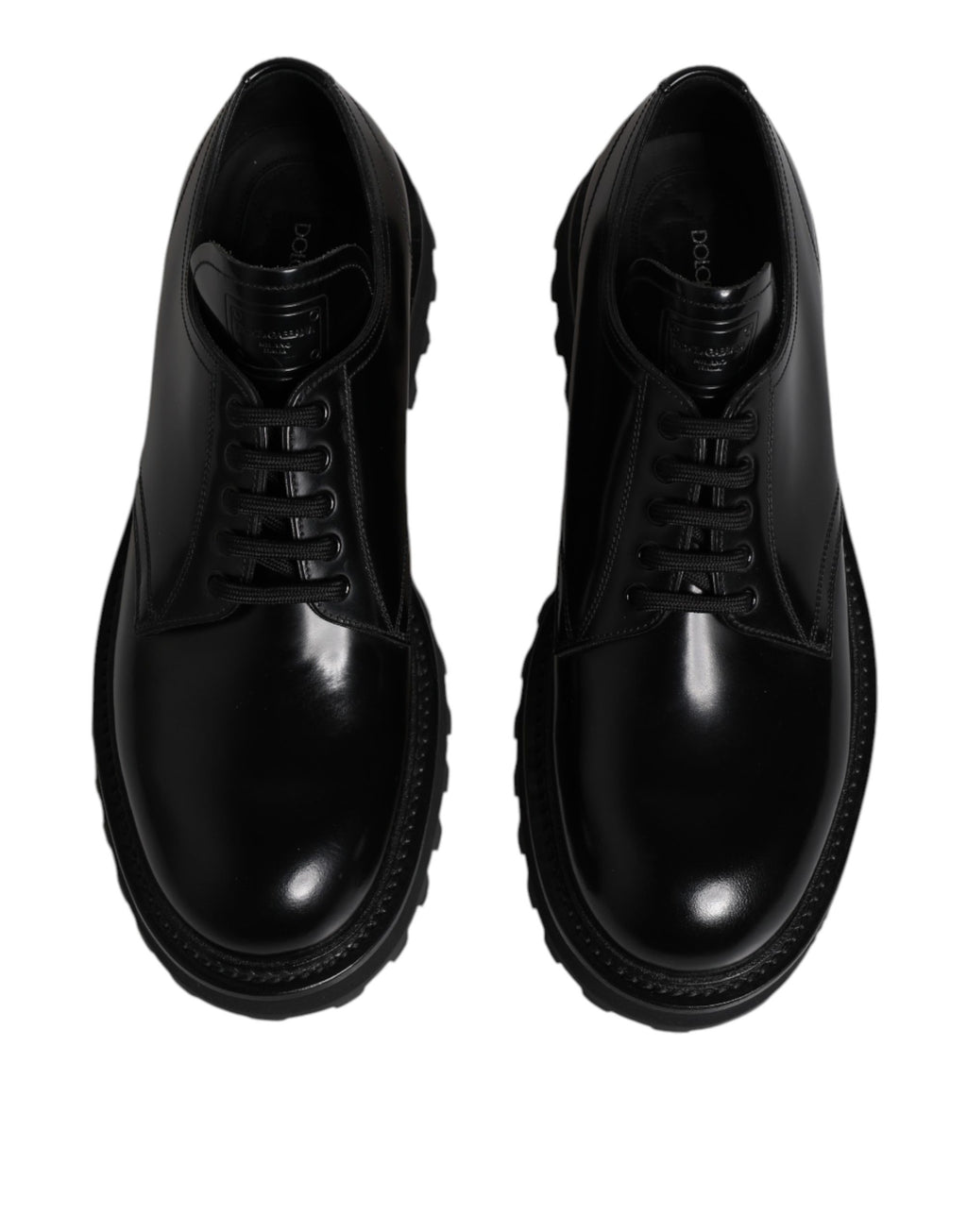 Black Calf Leather Hi-Trekking Derby Shoes