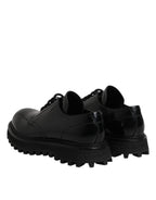 Black Calf Leather Hi-Trekking Derby Shoes