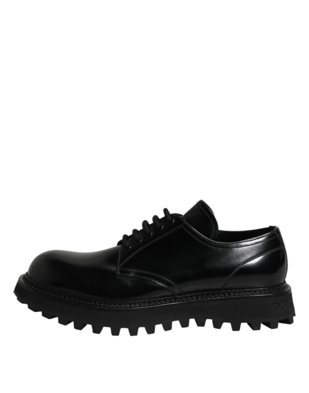 Black Calf Leather Hi-Trekking Derby Shoes