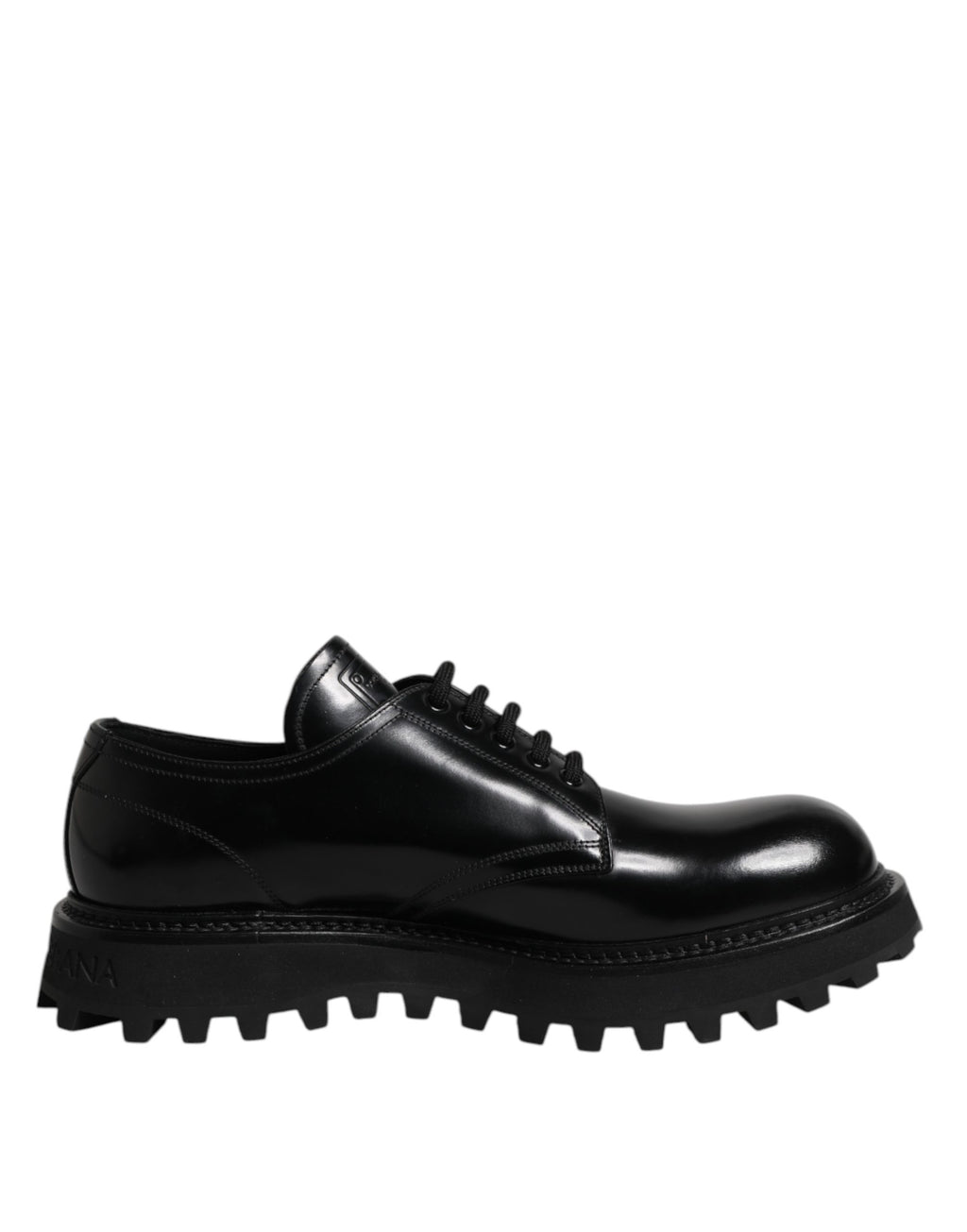 Black Calf Leather Hi-Trekking Derby Shoes