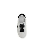 White Calf Leather Bos Taurus Low Top Sneakers