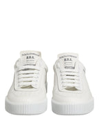 White Miami Leather Low Top Men Sneakers Shoes