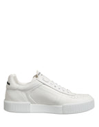 White Miami Leather Low Top Men Sneakers Shoes