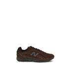 Brown Fabric Athletic Sneakers