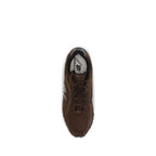 Brown Fabric Athletic Sneakers