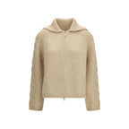 Beige Alpaca Vicugna Pacos Cardigan