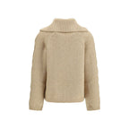 Beige Alpaca Vicugna Pacos Cardigan