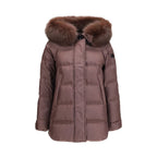 Bordeaux Polyester Full-Length Jacket