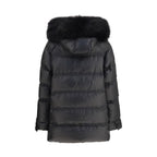 Black Polyester Full-Length Jacket