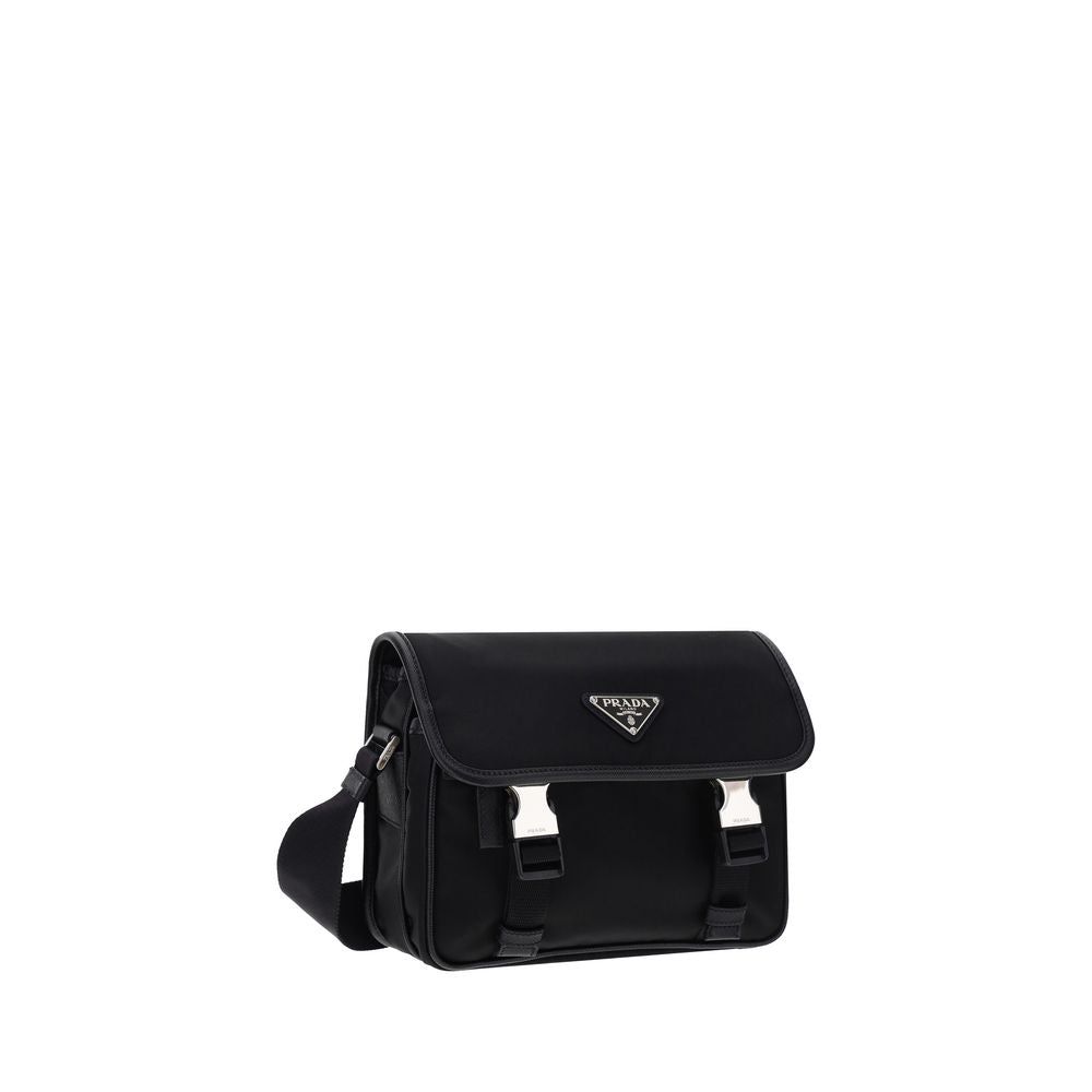 Black Polyamide Shoulder Bag
